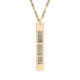 Engraved Vertical Bar Necklace YOU Never Waver