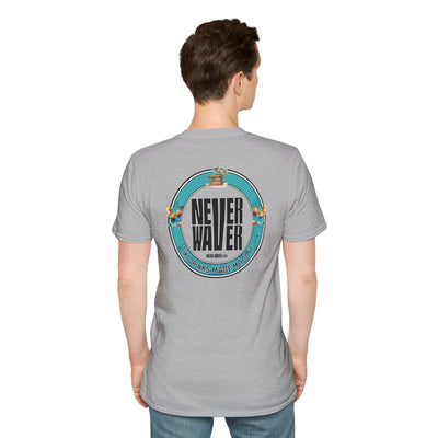 Never Waver Tiki Drinks Made Me Do It? Unisex Soft style T-Shirt