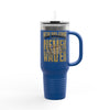 New Orleans Fans Never Waver W-Leopard Football Insulated Travel Mug, 40oz