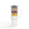 Washington Fans Never Waver W-Leopard Football Insulated Travel Mug, 40oz