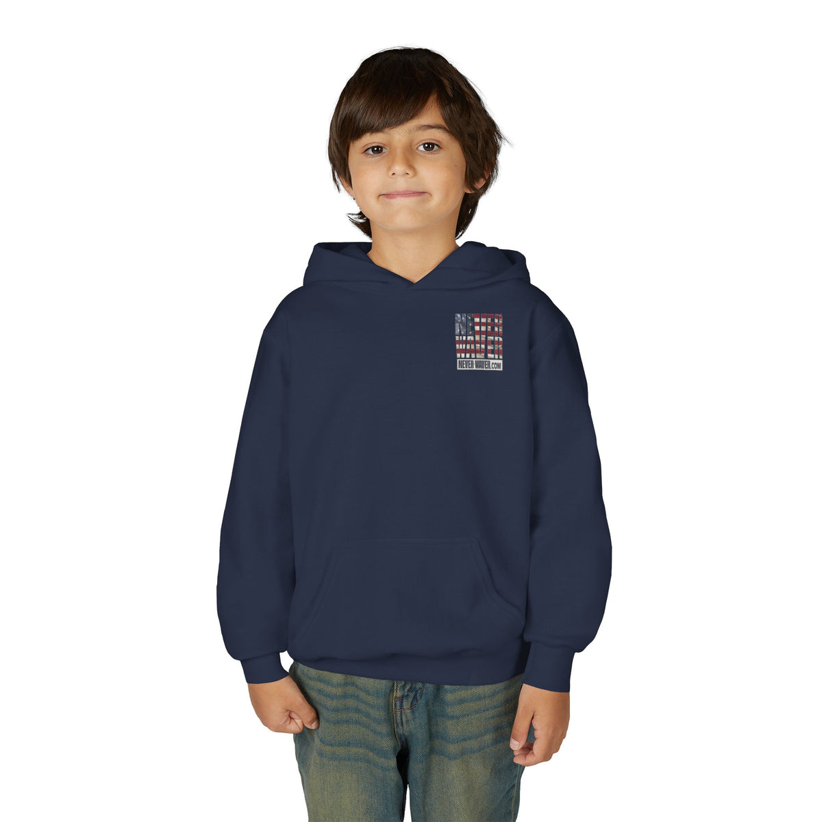 Never Waver® Earn It Youth Hoodie | Old-School Backbone