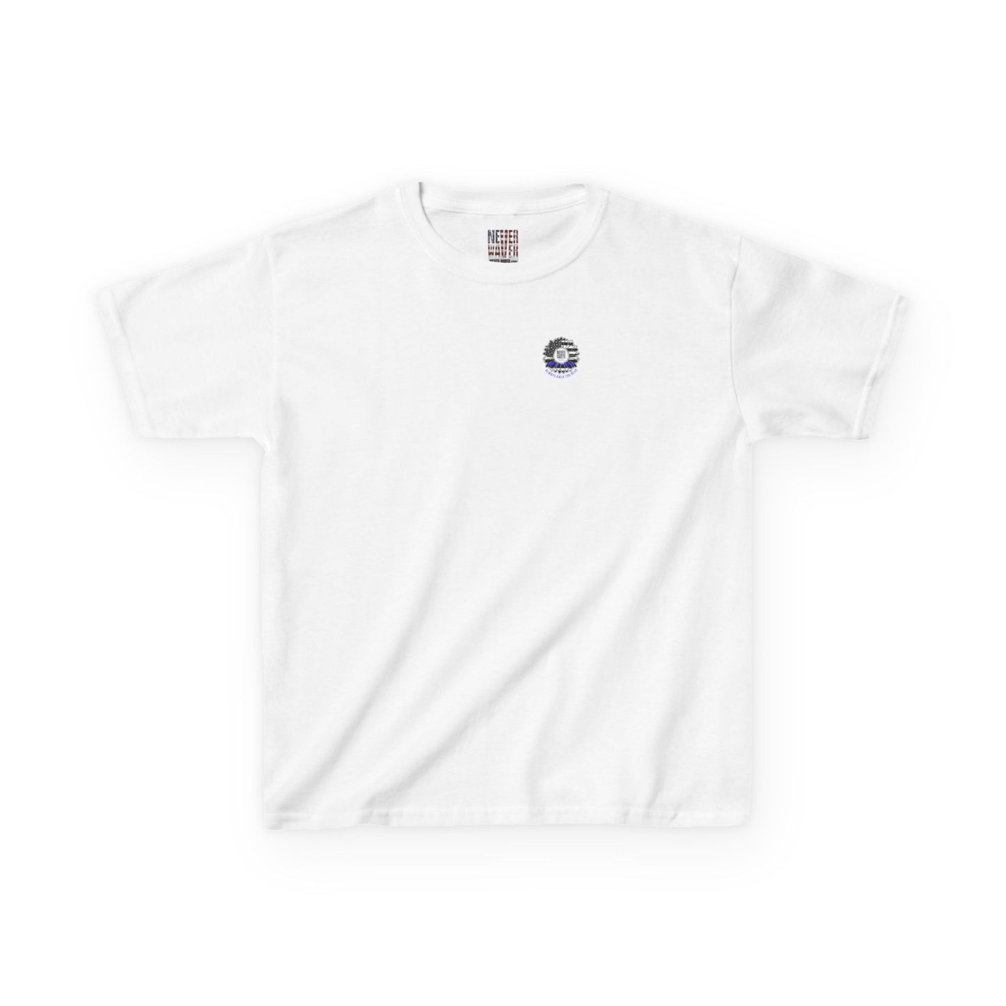 Never Waver Always Back The Blue   Kids Heavy Cotton™ Tee