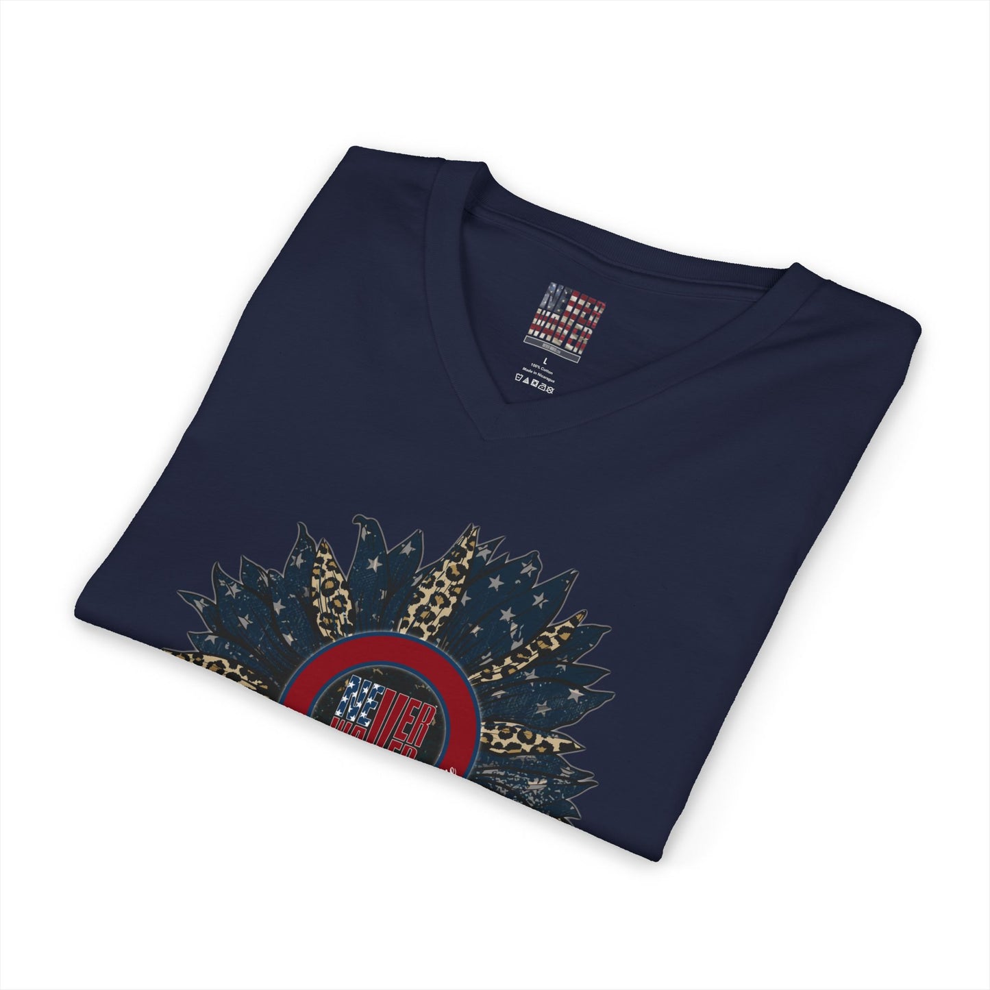 Unisex V-Neck Tee - Never Waver Be Red White & A little Bougie T-Shirt