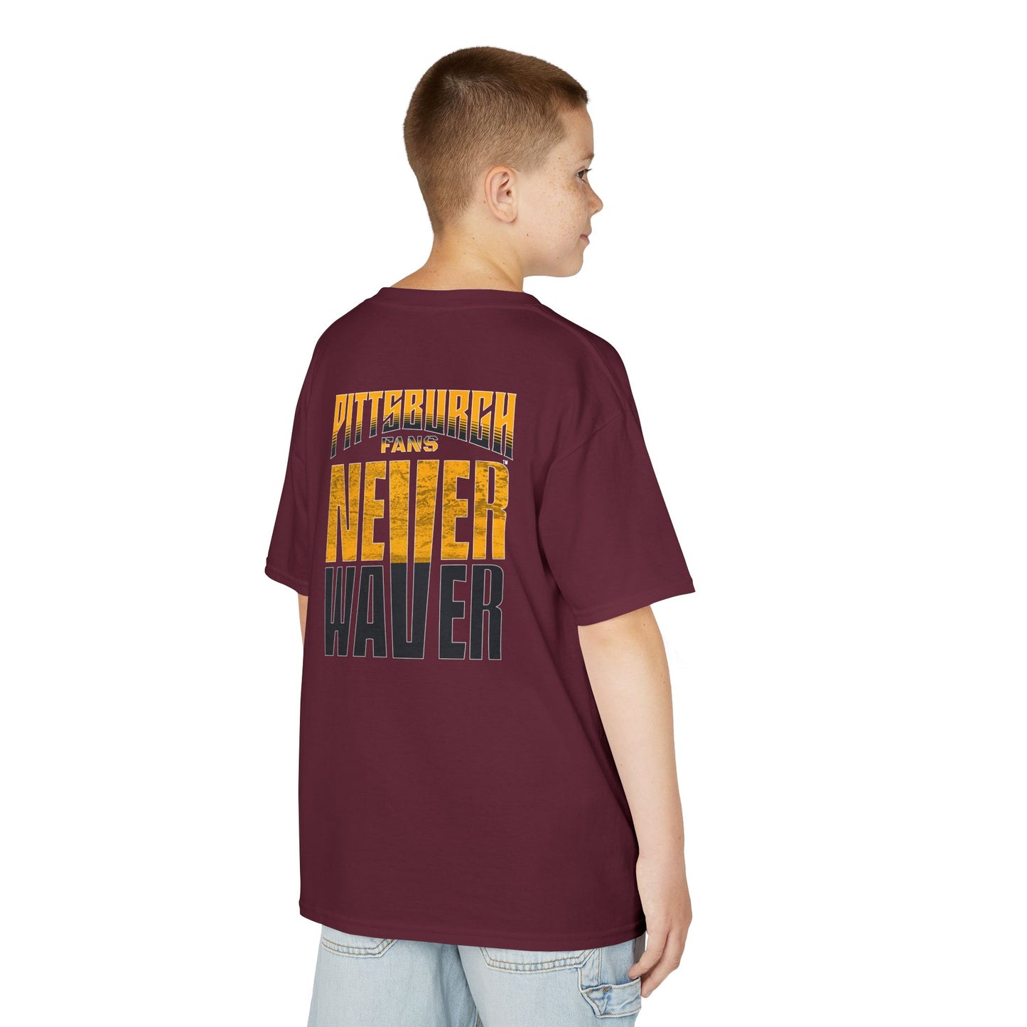 Pittsburgh Fans Never Waver Kids Heavy Cotton™ Tee