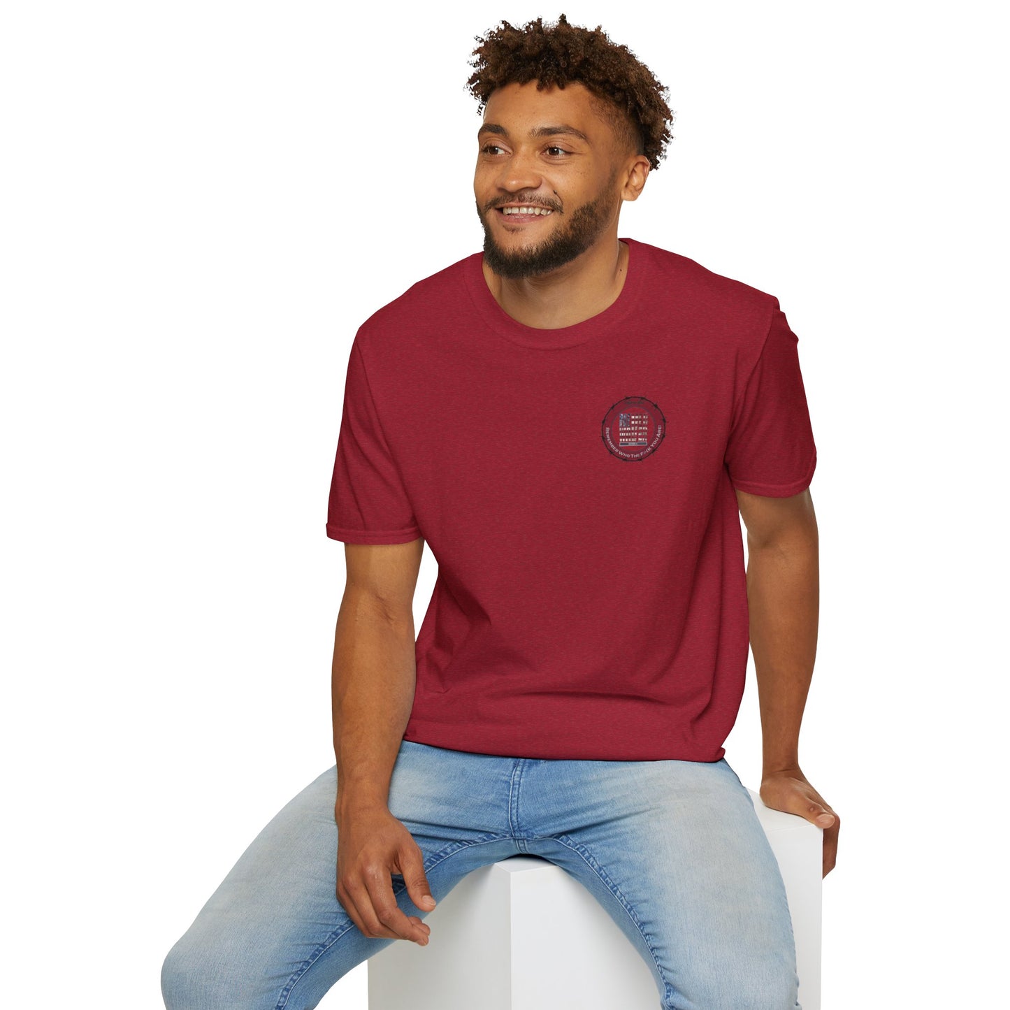 'Never Waver Remember who the F@{k you are' Circular Barbed-Wire Logo Graphic T-Shirt