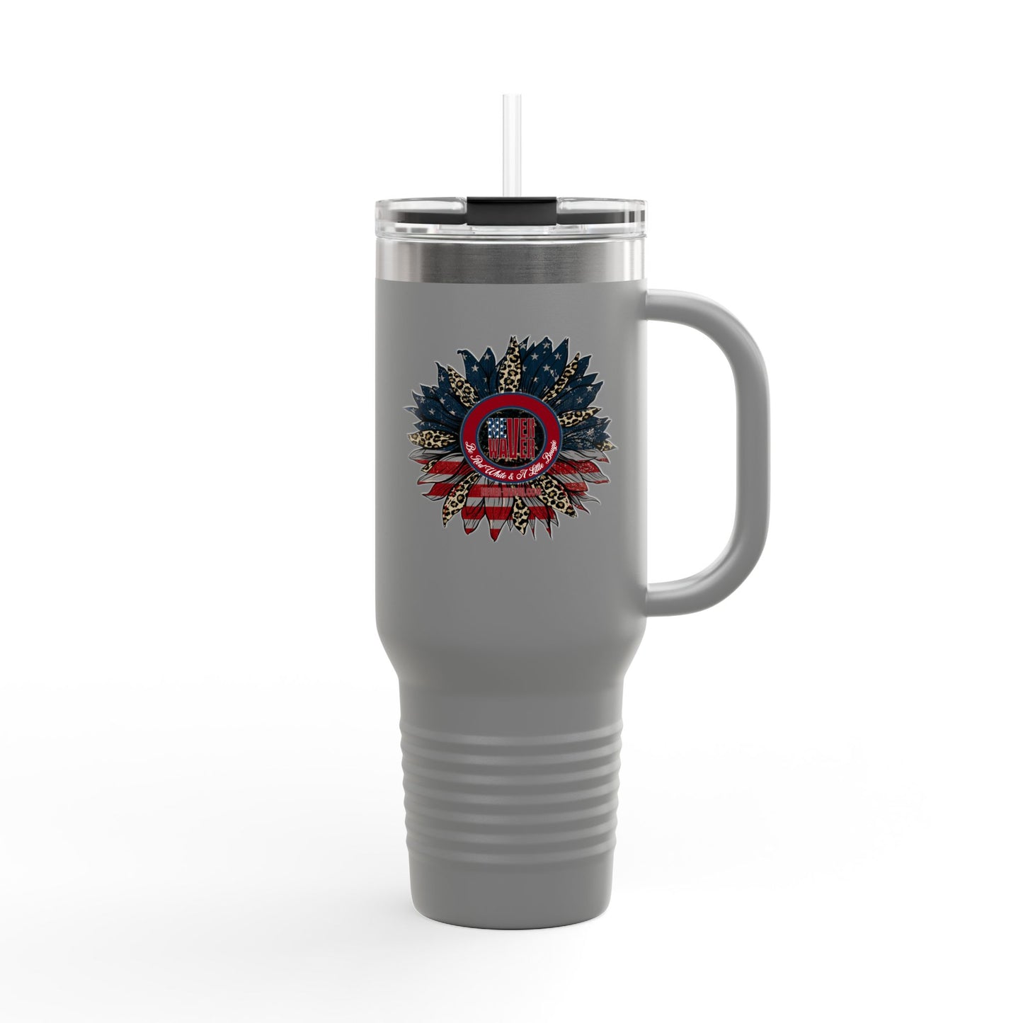 Never Waver Be Red Withe And A Little Bougie  Insulated Travel Mug, 40oz