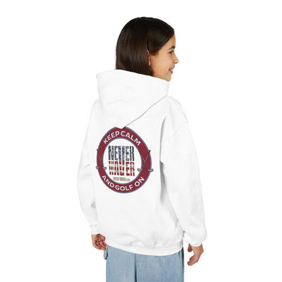 "Keep Calm Never Waver and Golf On" Youth Golf Hoodie -