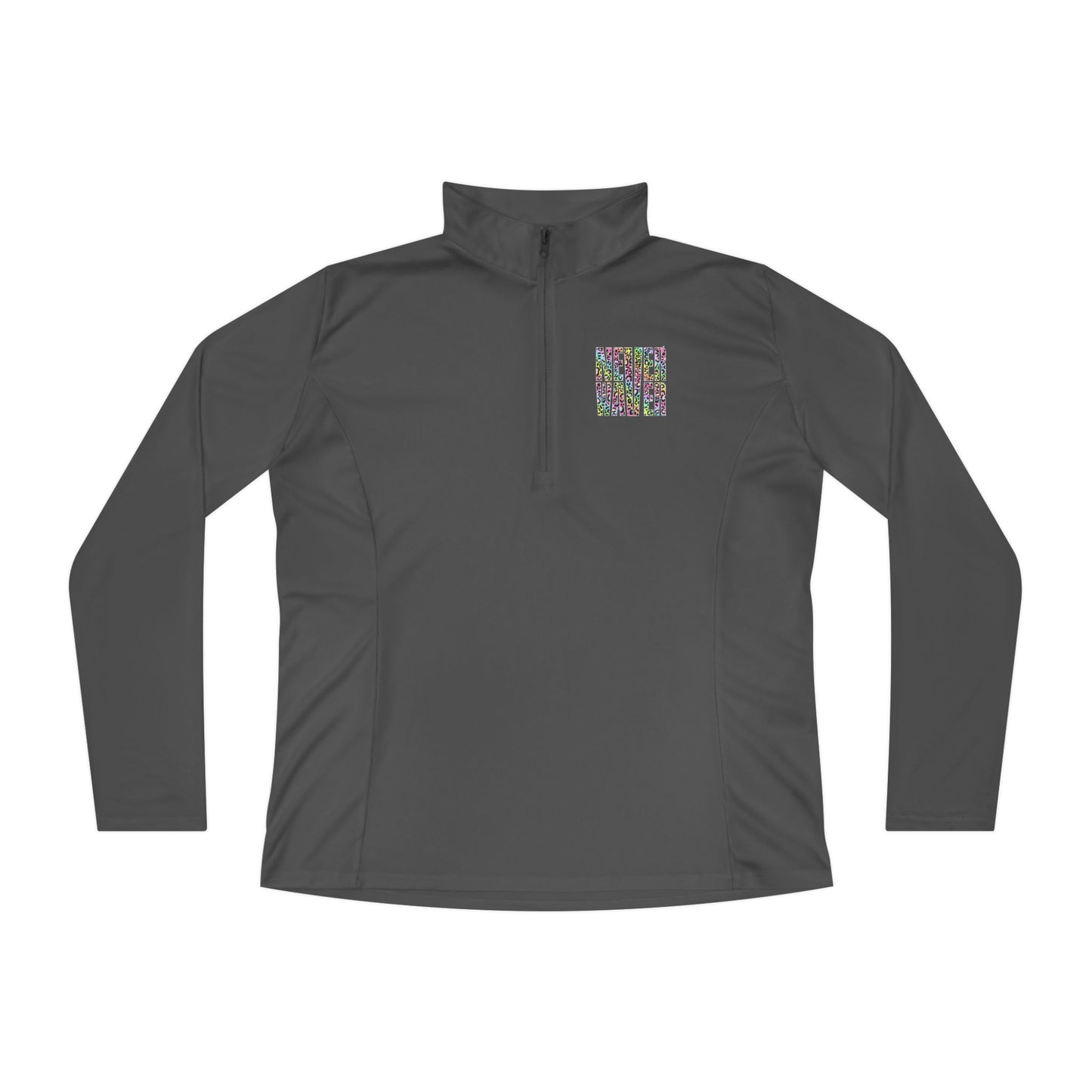 Never Waver Leopard Ladies Quarter-Zip Pullover