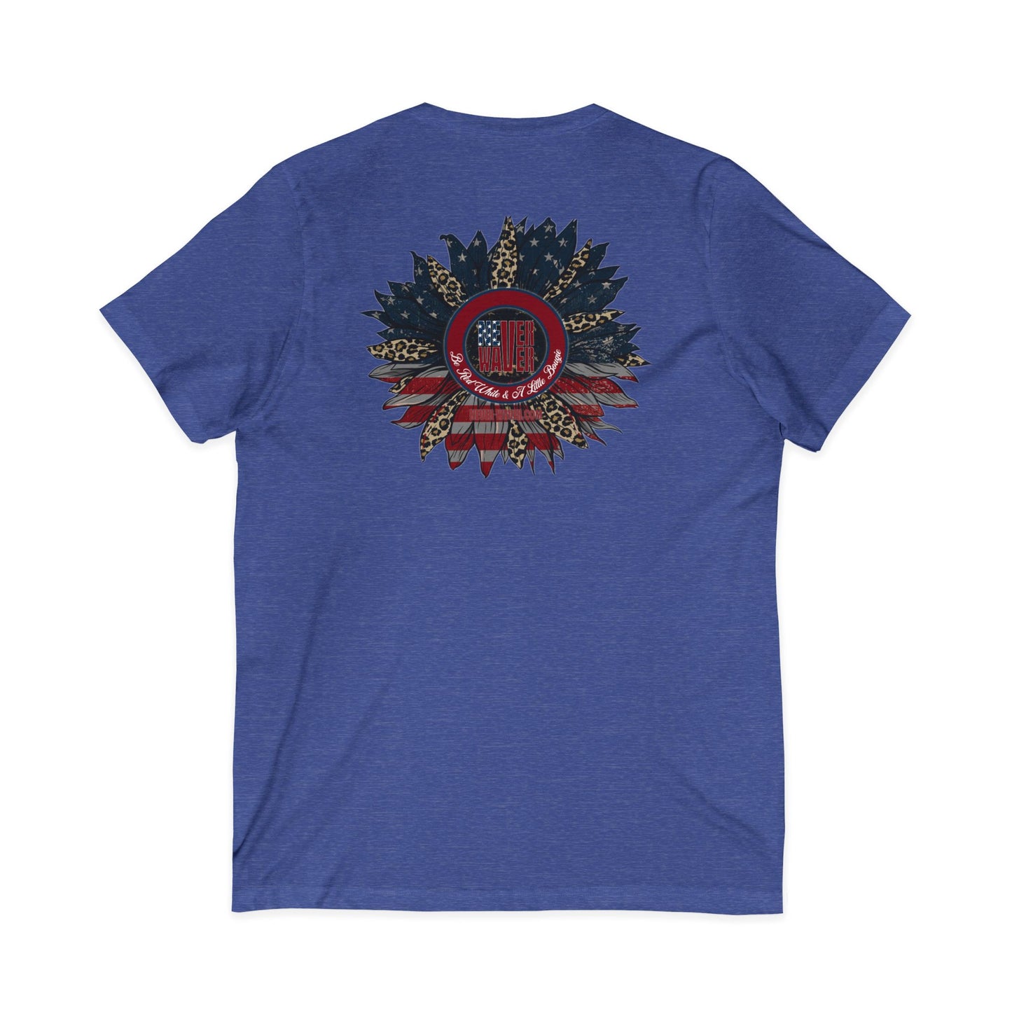 Never Waver Be Red White and A little Bougie T-Shirt Unisex V-Neck Tee