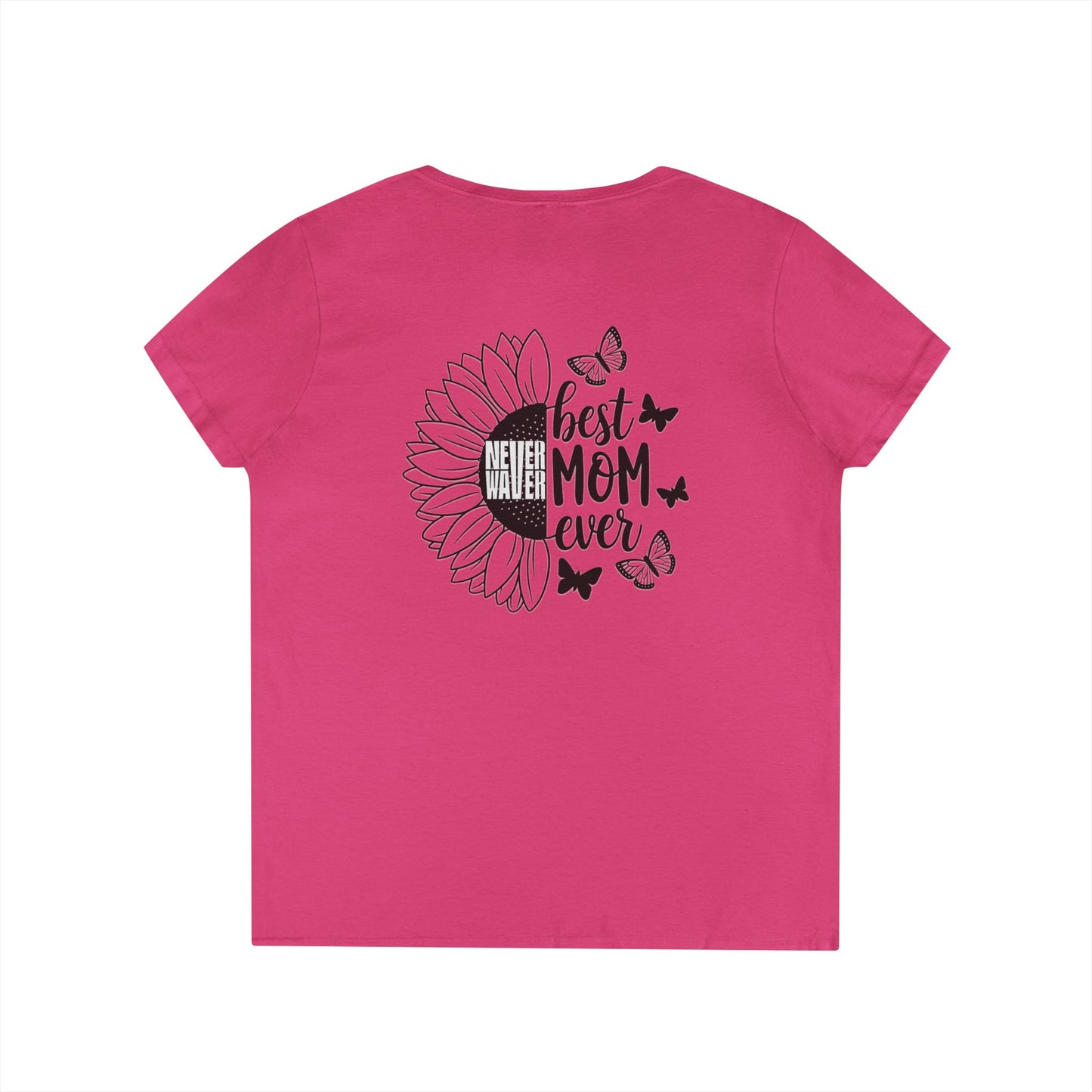 Never Waver Best Mom Ever V-Neck T-Shirt | Perfect Gift for Mother's Day | Casual Everyday Wear