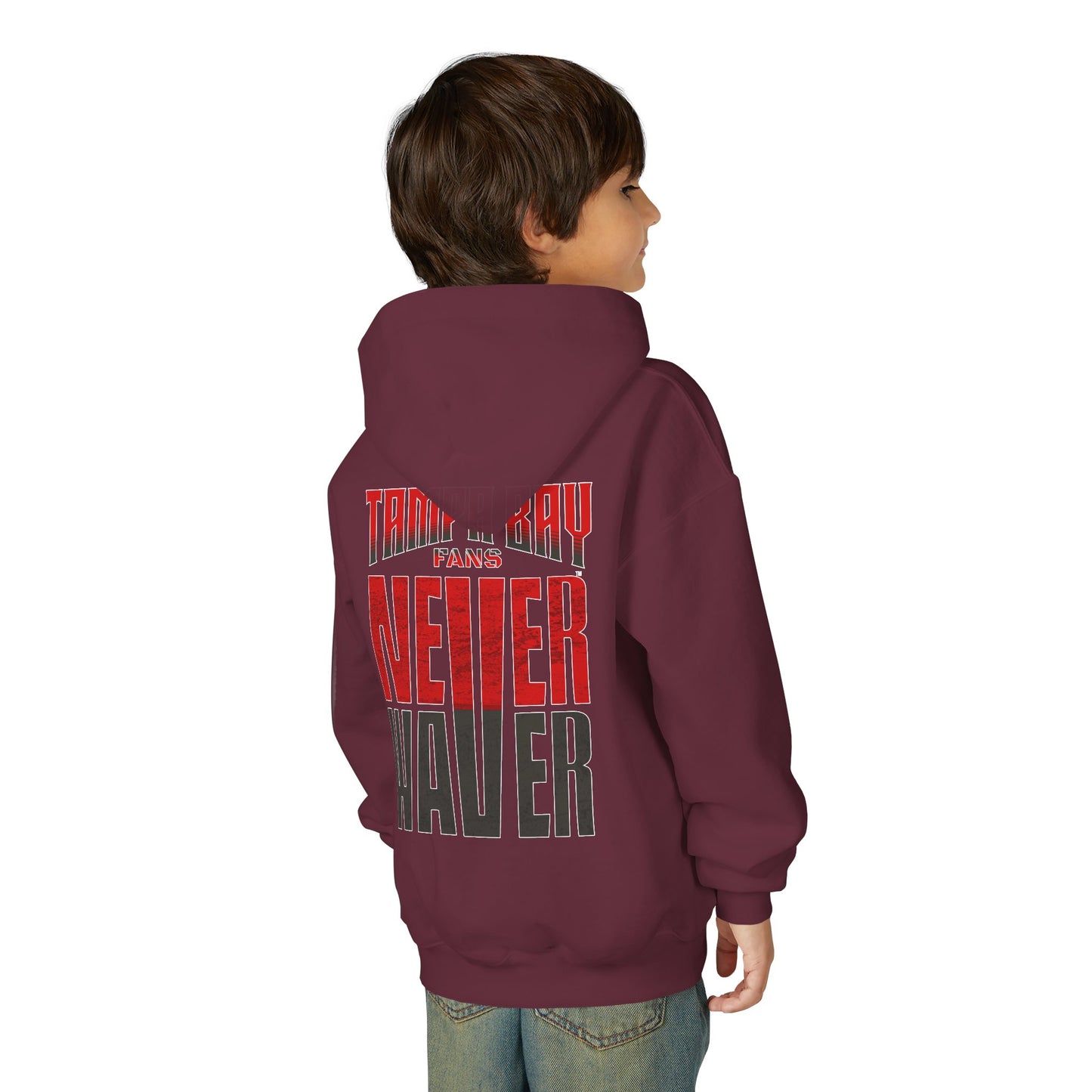 Tampa Bay Fans Never Waver Youth Heavy Blend Hoodie - Sweatshirt