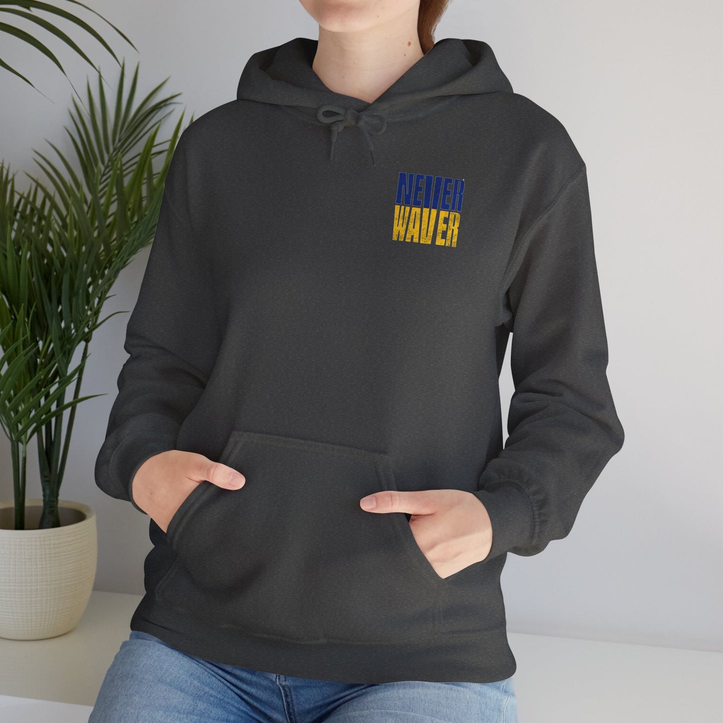 Inspired Unisex Heavy Blend™ Hooded Sweatshirt -Los Angeles Fans NEVER WAVER Graphic