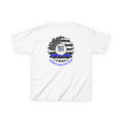Never Waver Always Back The Blue   Kids Heavy Cotton™ Tee