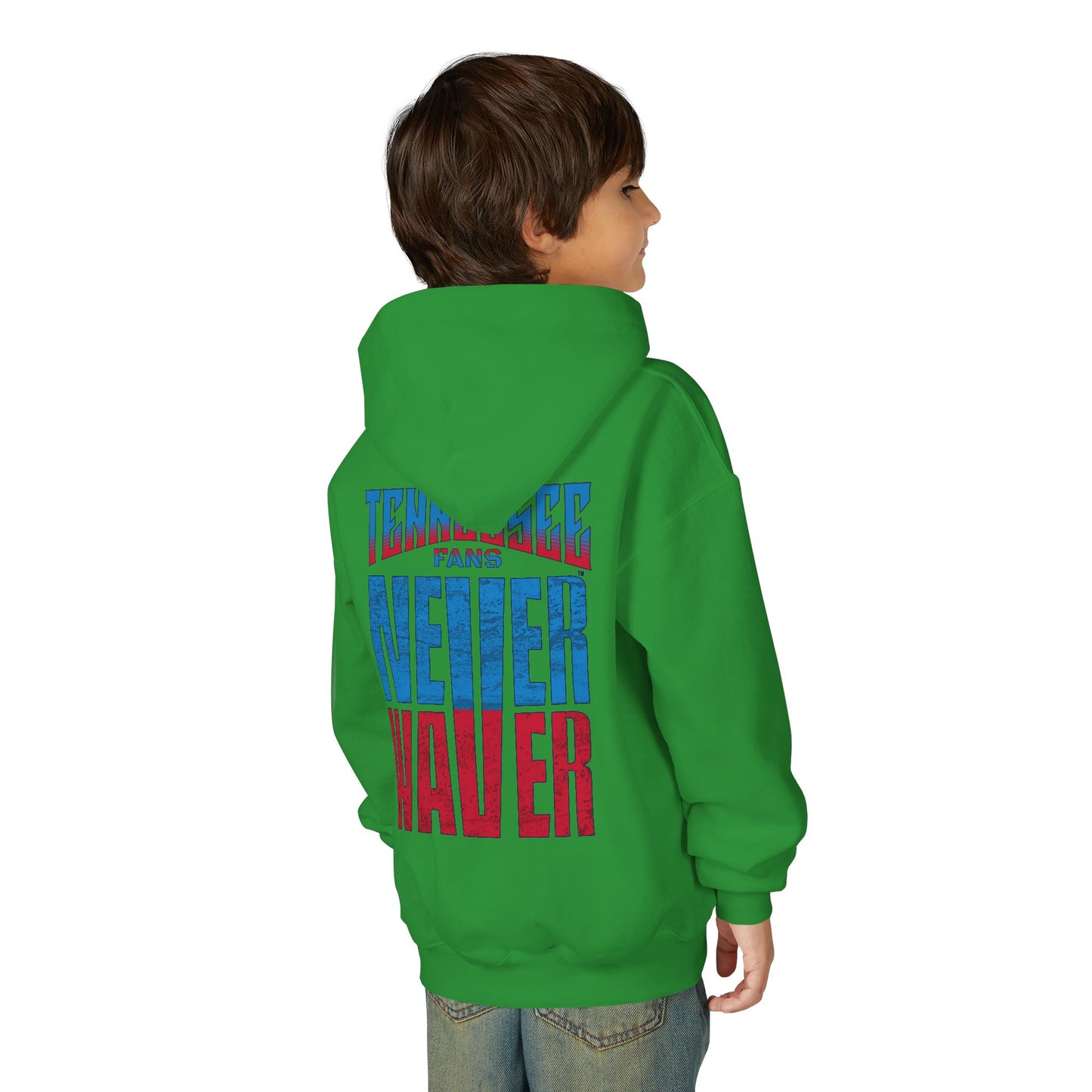 Tennessee Fans Never Waver Youth Heavy Blend Hooded Sweatshirt