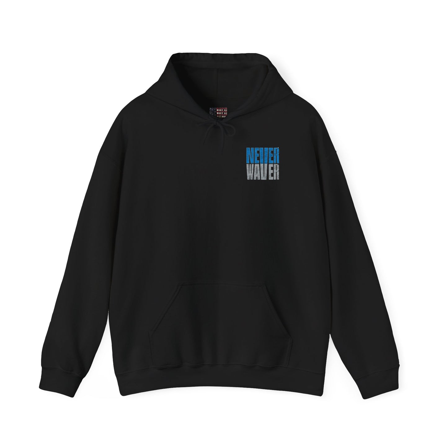 "Detroit Fans NEVER WAVER w Leopard Football" Inspirational Wear Unisex Heavy Blend™ Hooded Sweatshirt
