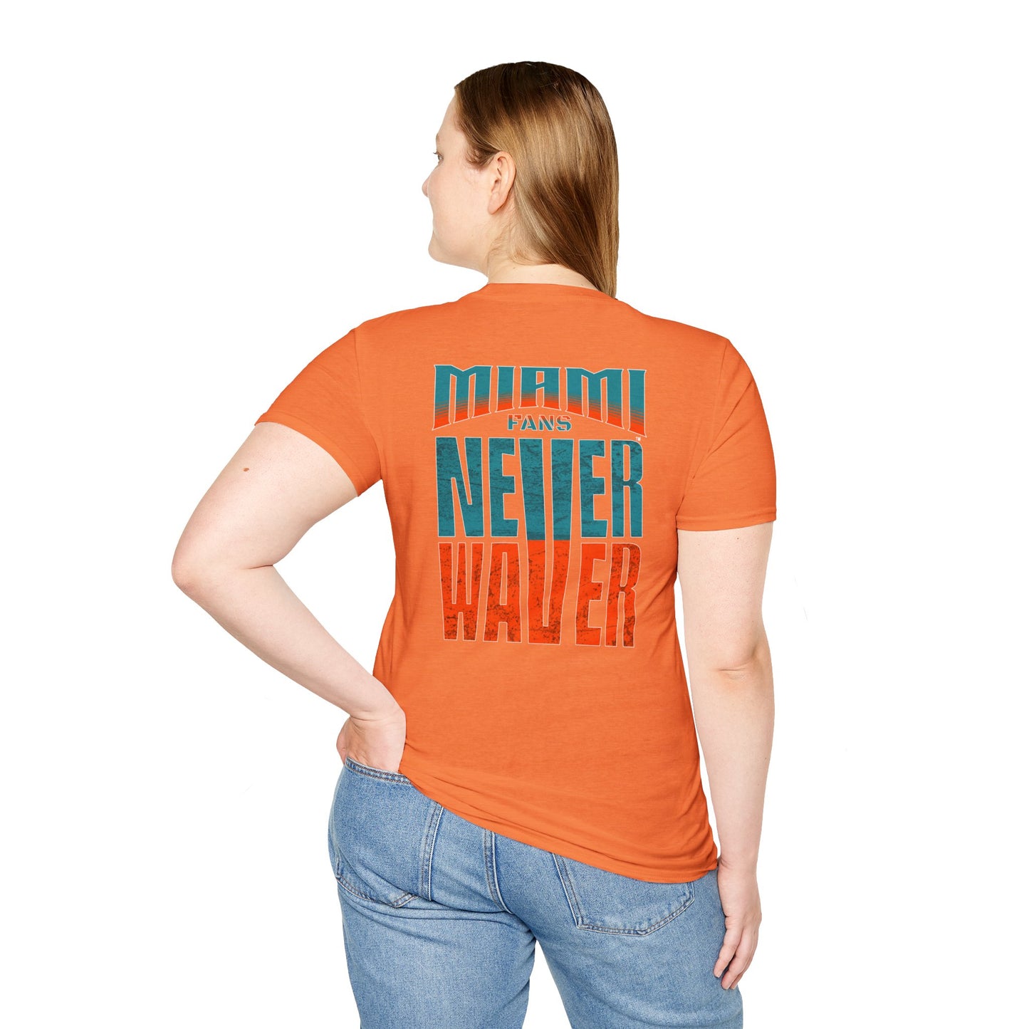 Miami Fans Never Waver Unisex Softstyle T-Shirt