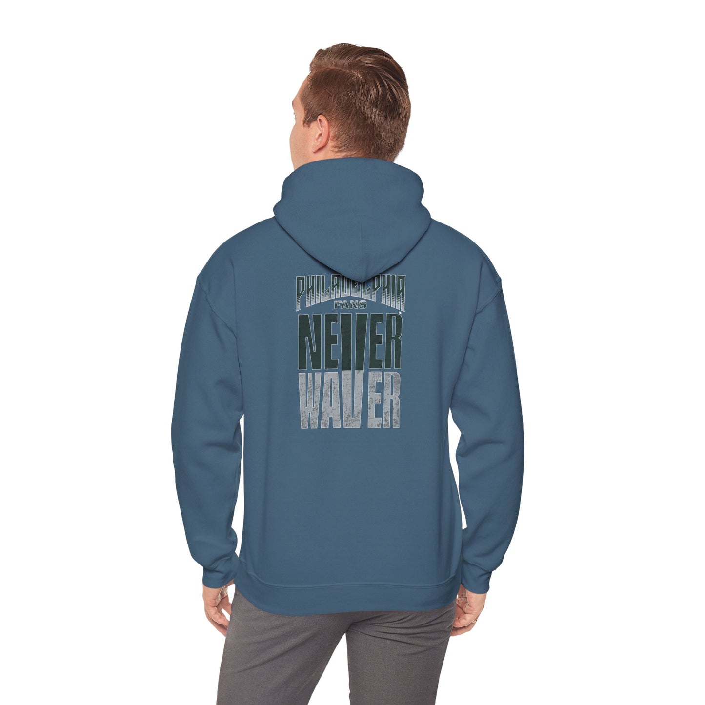 Philadelphia Fans Never Waver Unisex Heavy Blend™ Hooded Sweatshirt