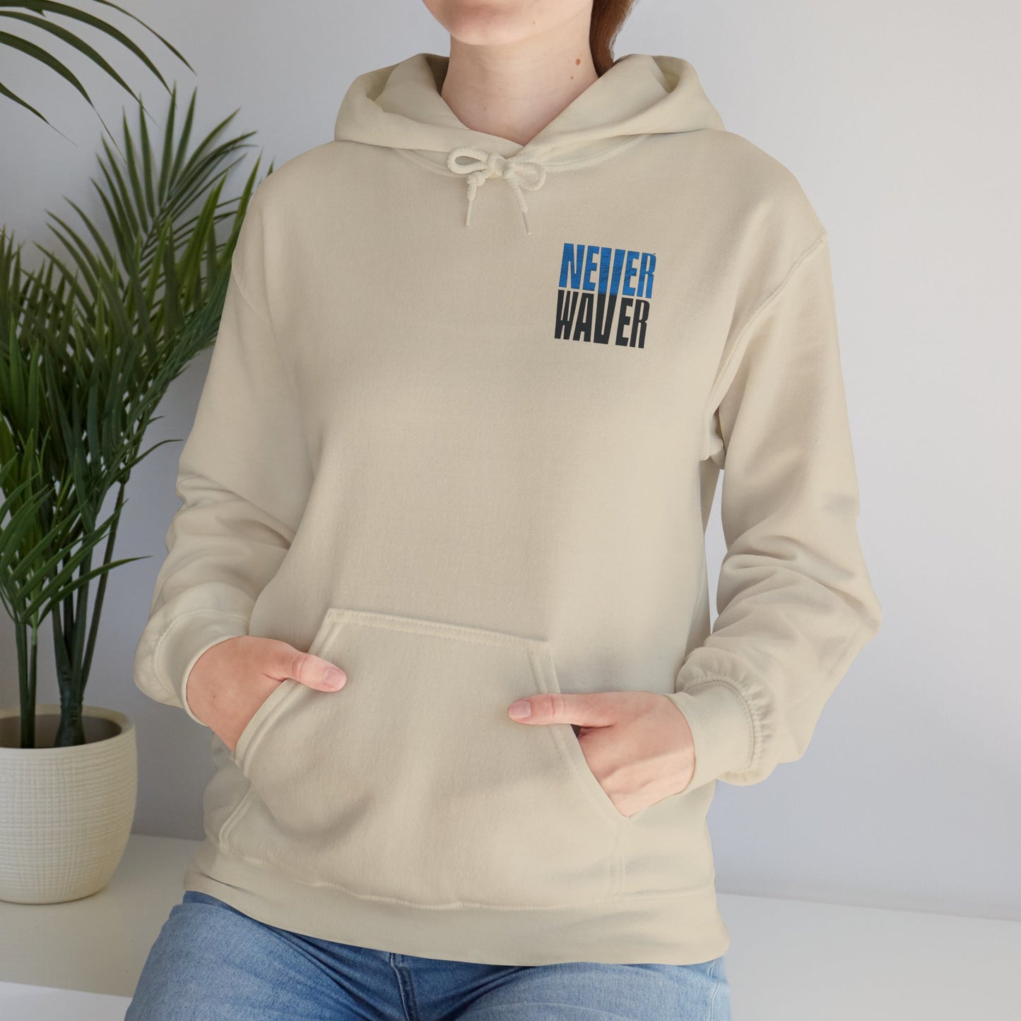 Carolina Fans Never Waver Hooded Sweatshirt | Unisex Heavy Blend™ | Casual Comfort for Fans
