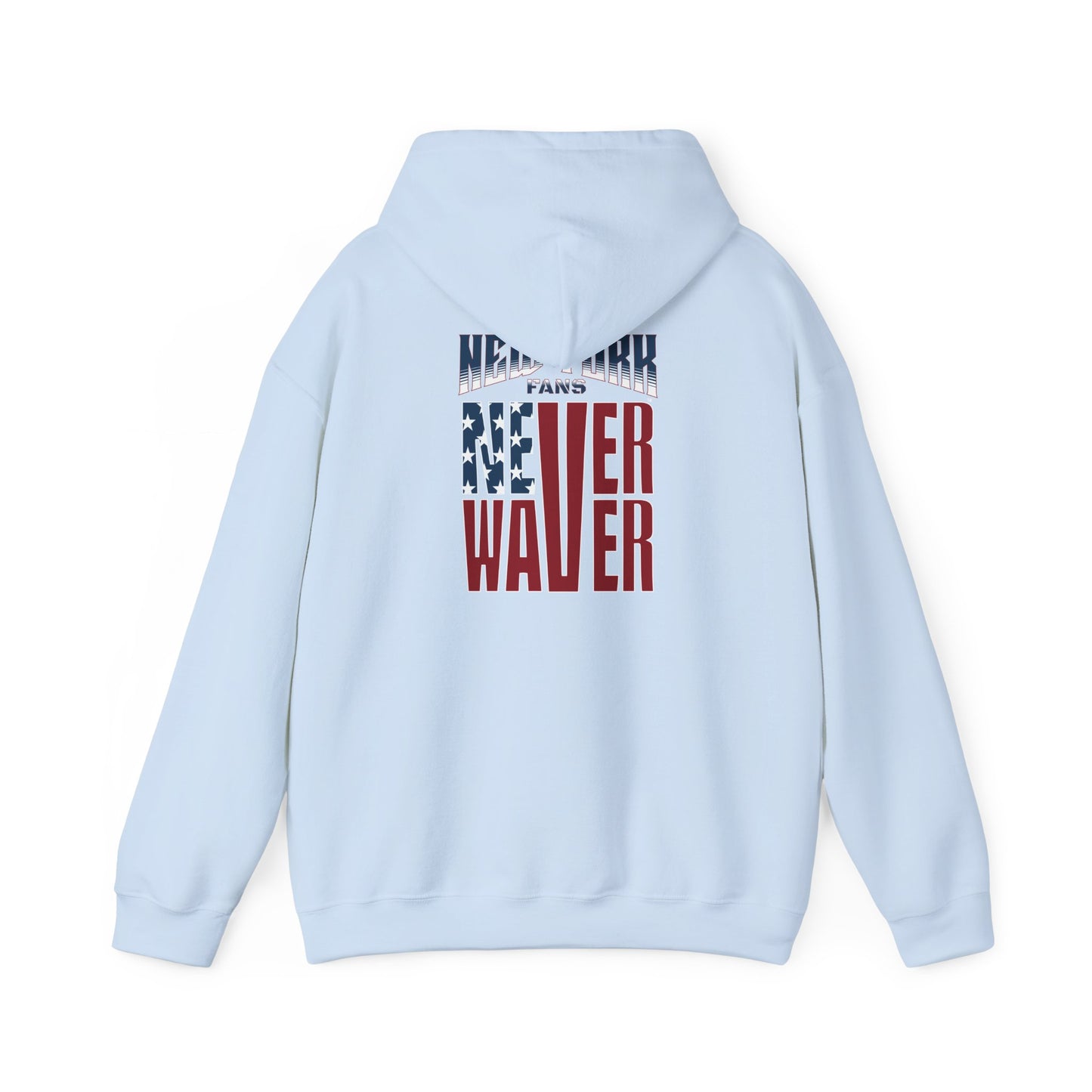 'New York Fans Never Waver' American Flag Design Unisex Heavy Blend™ Hoodie