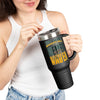 Green Bay Fans Never Waver with leopard football Insulated Travel Mug, 40oz