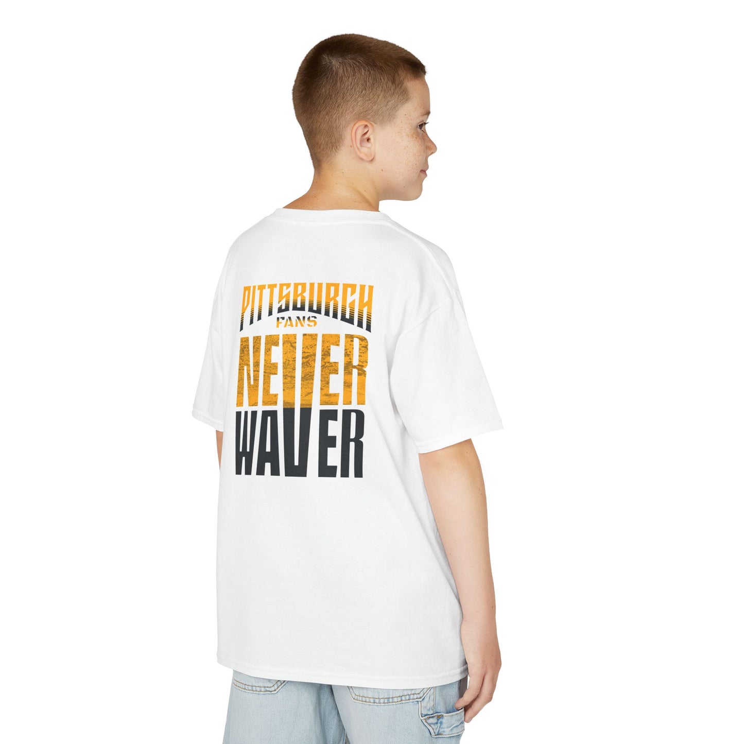 Pittsburgh Fans Never Waver Kids Heavy Cotton™ Tee
