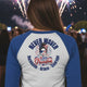 NEVER WAVER®|250 Years Of Freedom Grace Messy Bun -Baseball Tee by Never Waver