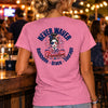 NEVER WAVER®|250 Years Of Freedom Grace Messy Bun -Ladies V-Neck by Never Waver