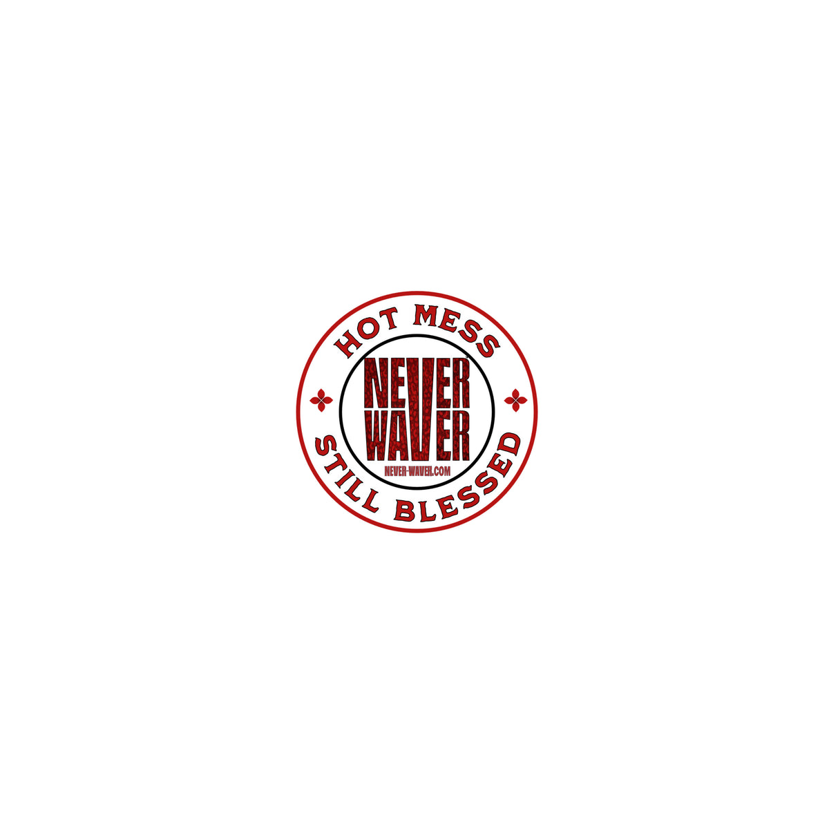 Hot Mess Never Waver Still Blessed Ladies Racerback Cropped Tank by Never Waver